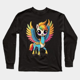 Rainbow Pegasus Unicornie! Long Sleeve T-Shirt